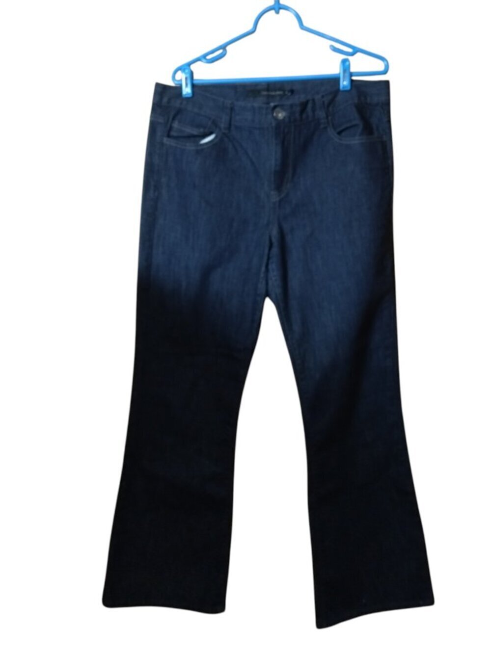 Calvin Klein Jeans Women's Size 32 Blue Flare High Rise Dark Wash Denim Jeans